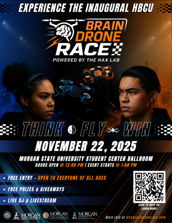 Inaugural HBCU Brain Drone Race event flyer