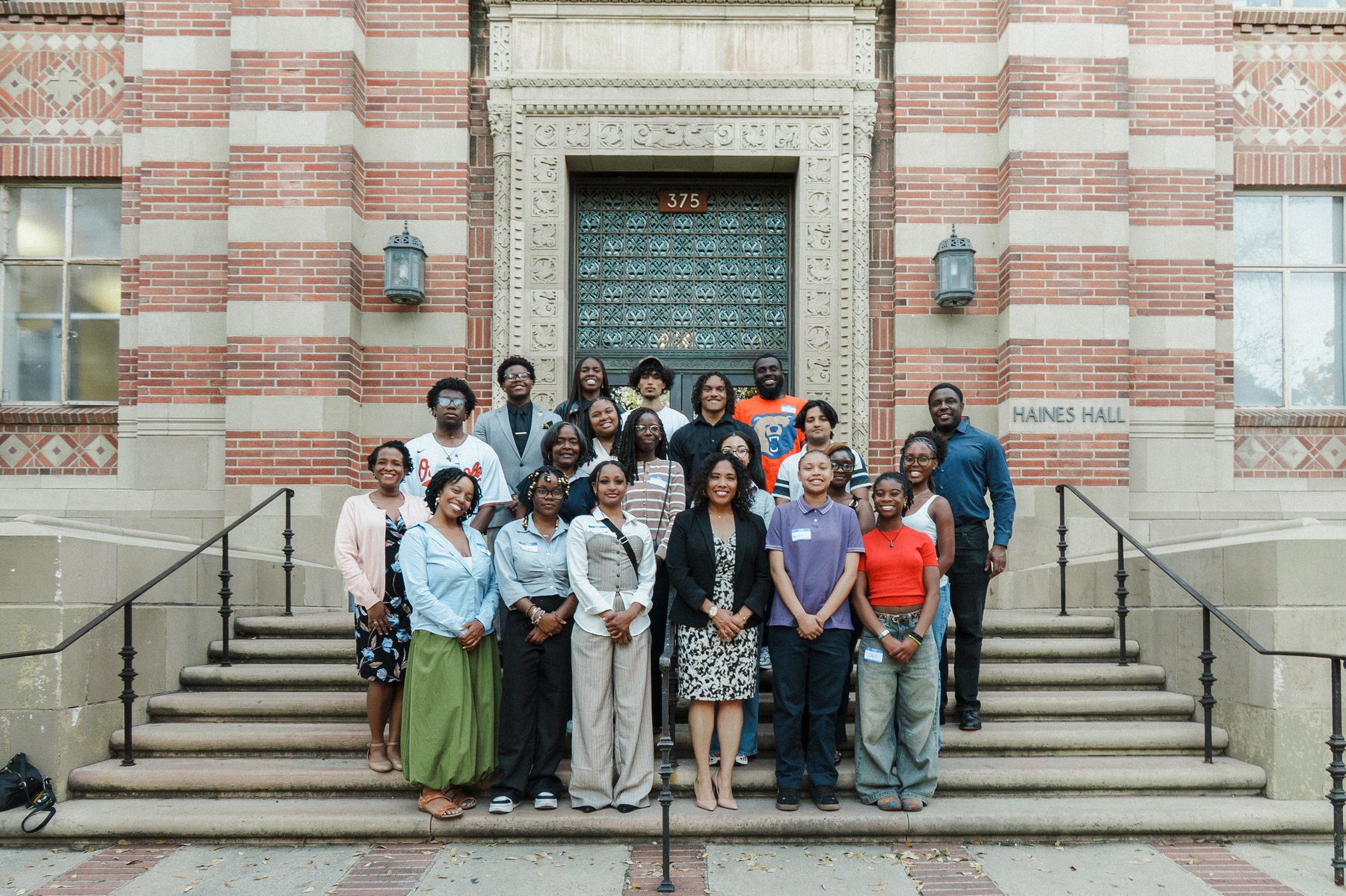 Daniel Onyejiekwe with an SCMNS cohort on the Morgan State–UCLA partnership trip